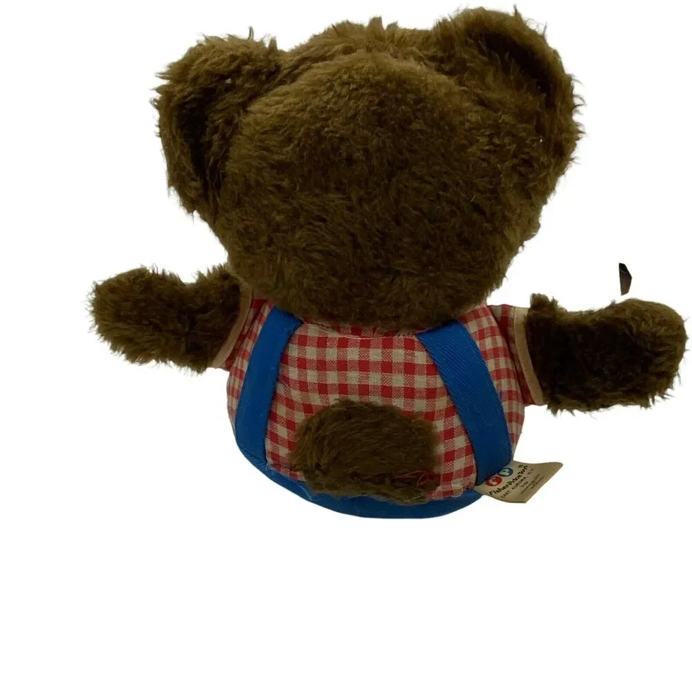 Teddy Bear Tip Top Chime Baby Toy Vintage Fisher Price Unisex Kids Brown